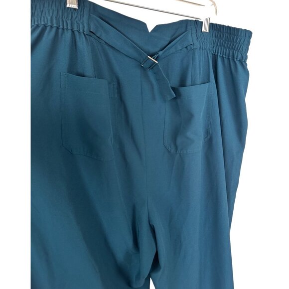Torrid Size 22 Professional  Plus Teal Pleated Pockets Relaxed Legs Trousers - Picture 6 of 9